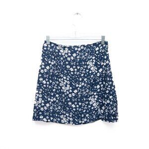Free People Floral Mini Skirt Navy